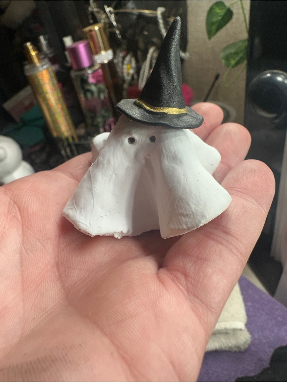 Kids White Ghost Costume Accessory with Black Witch Hat adopt a boo baby! $25 ea